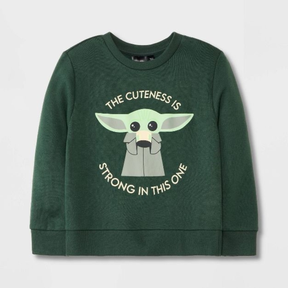Toddler Boys' Lucasfilm Baby Yoda Solid Sweater